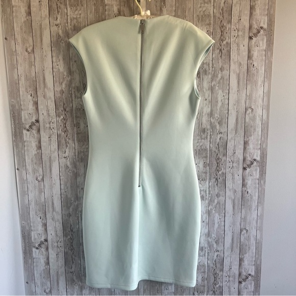 Ted Baker Elegant Mint Green Dress with Embellished Neckline - Picture 7 of 7